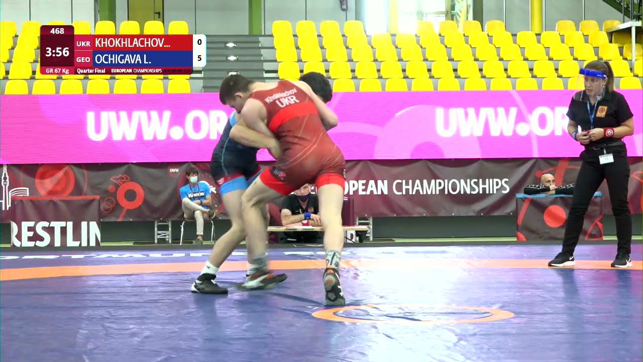1/4 GR - 67 kg: M. KHOKHLACHOV (UKR) v. L. OCHIGAVA (GEO)