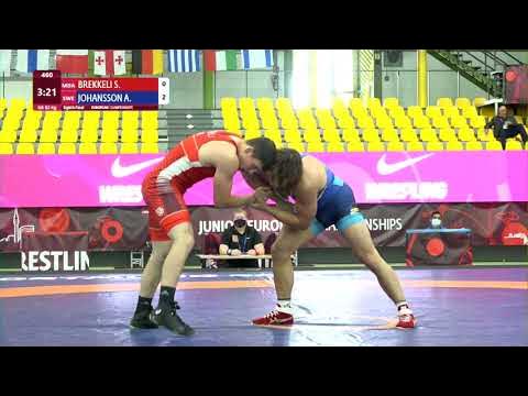 1/8 GR - 82 kg: S. BREKKELI (MDA) v. A. JOHANSSON (SWE) background