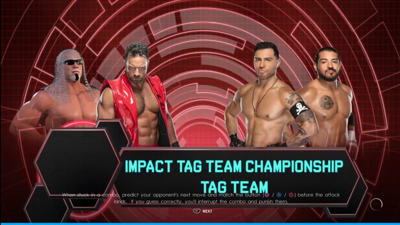 Stiener & Drake vs Legado Del Fantasma. Redemption. Impact WWE 2K22 background