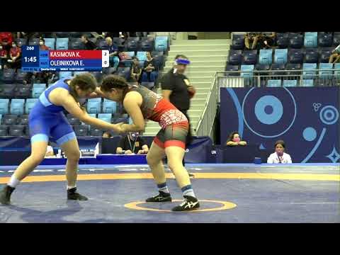 1/4 WW - 65 kg: K. KASIMOVA (UZB) v. E. OLEINIKOVA (RUS) background