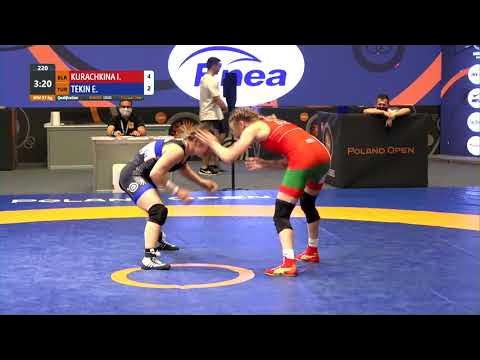 Qual. WW - 57 kg: I. KURACHKINA (BLR) v. E. TEKIN (TUR) background
