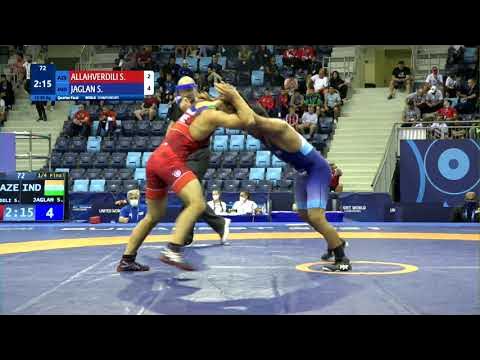 1/4 FS - 80 kg: S. ALLAHVERDILI (AZE) v. S. JAGLAN (IND) background