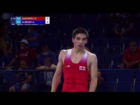 1/8 FS - 61 kg: O. GAZASHVILI (GEO) v. A. ALIBEGOV (BRN)