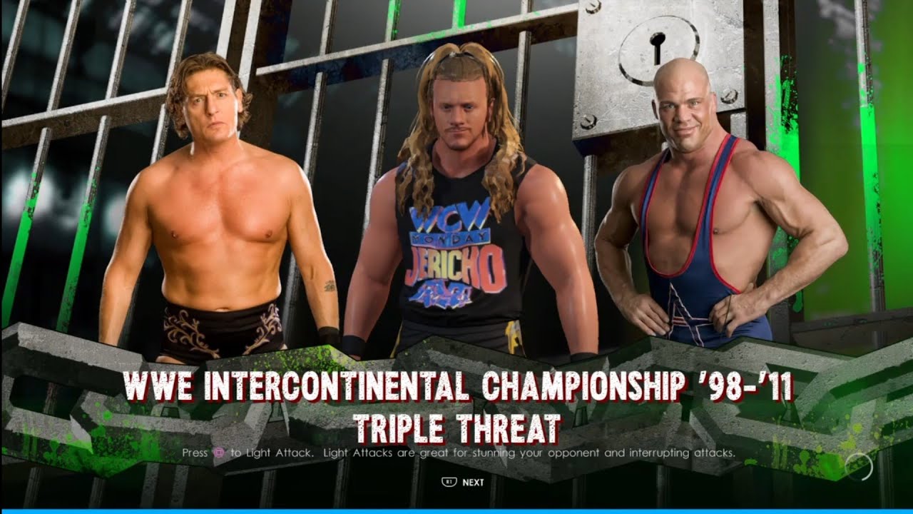 Regal vs Jerchio vs Angle. WrestleMania 16. WWE 2K22