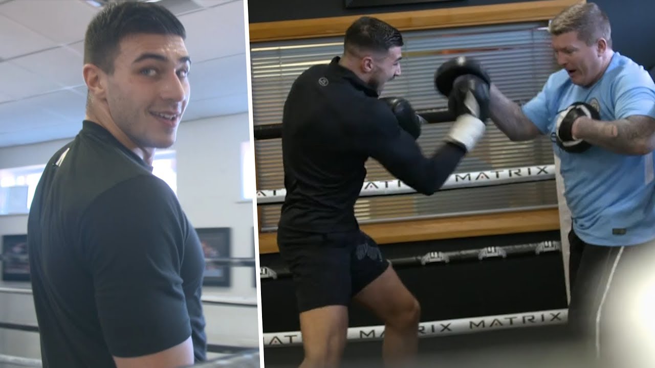 Tommy Fury training and smashing the pads with Ricky Hatton before Love Island