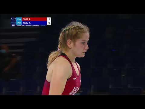 1/4 WW - 68 kg: A. ELOR (USA) v. A. ARJU (IND) background