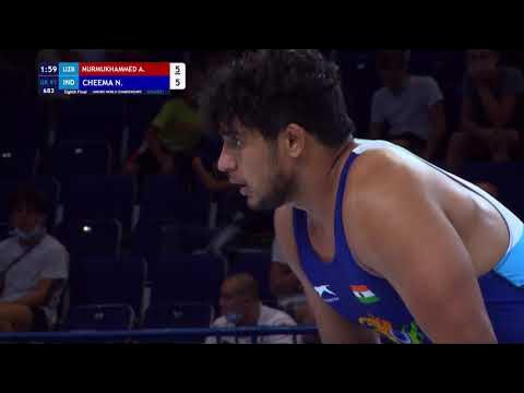 1/8 GR - 97 kg: A. NURMUKHAMMED (UZB) v. N. CHEEMA (IND)