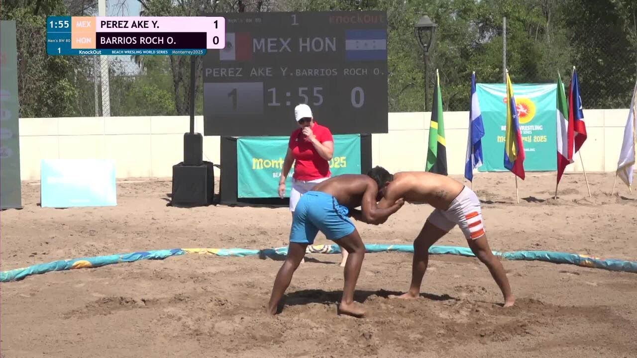 Yael Alejandro PEREZ AKE (MEX) vs. Oscar Antonio BARRIOS ROCHEZ (HON) • KnockOut • Men's BW 80Kg background