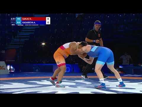 GOLD WW - 62 kg: D. SANJU (IND) v. A. KASABIEVA (RUS)