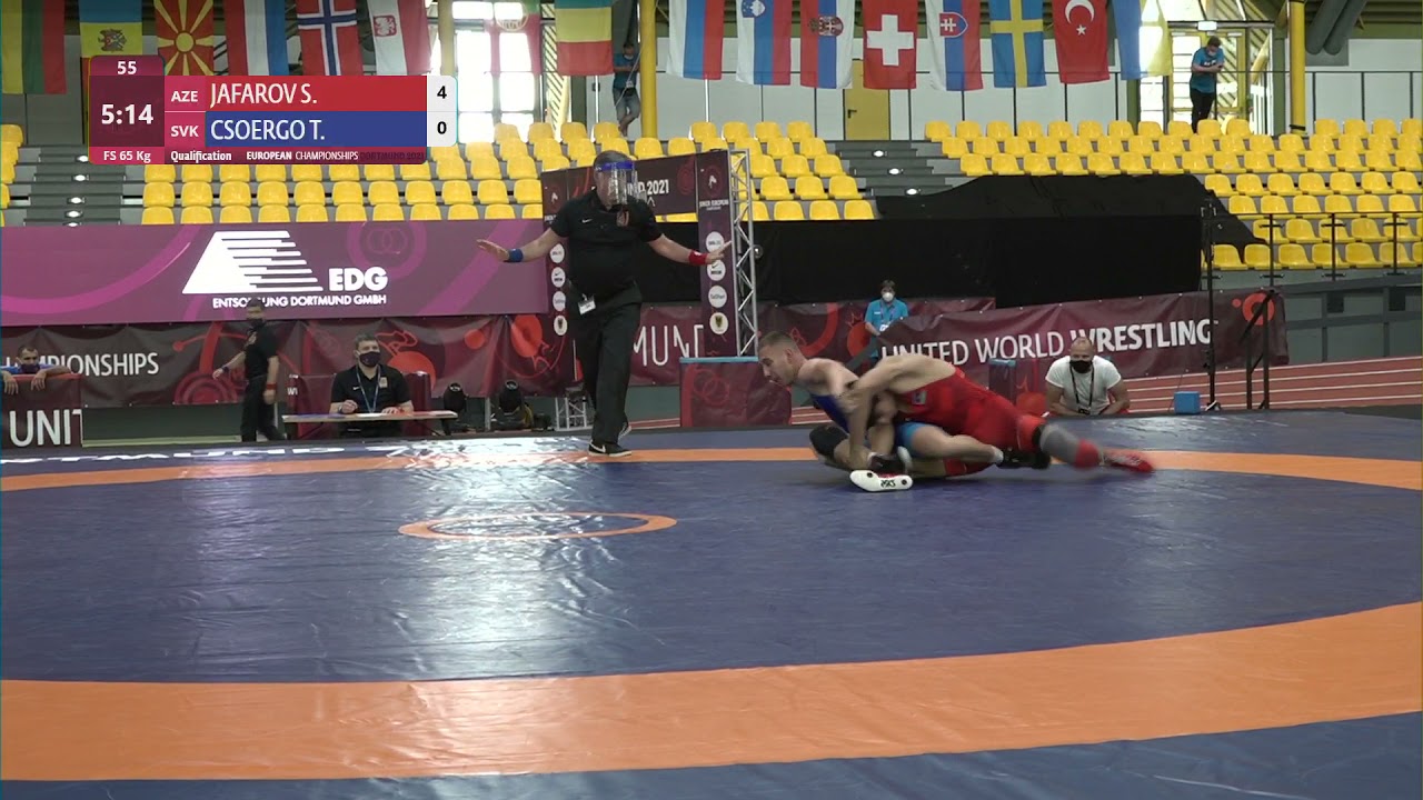 Qual. FS - 65 kg: S. JAFAROV (AZE) v. T. CSOERGO (SVK) background