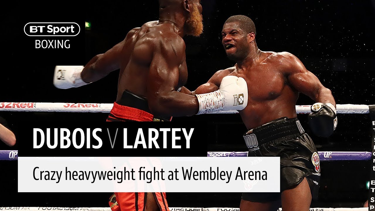 Crazy heavyweight war! Daniel Dubois v Richard Lartey full fight background