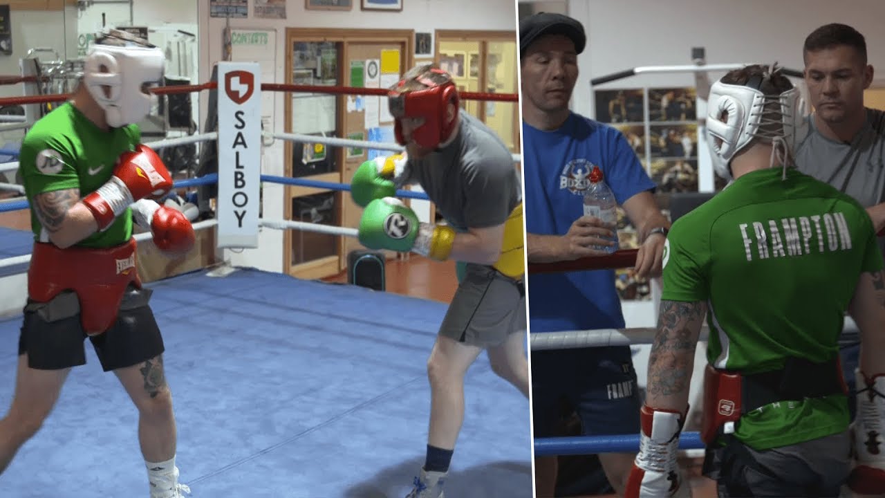 Inside a Carl Frampton sparring session with trainer Jamie Moore background