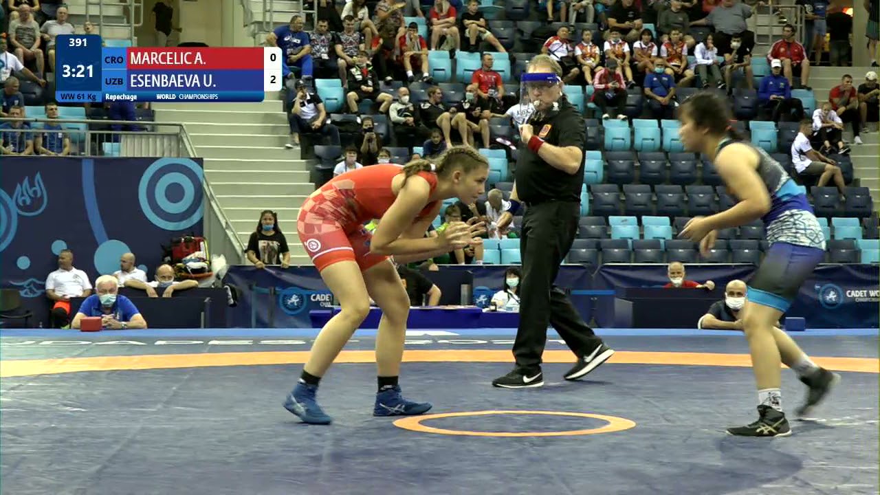 Repechage WW - 61 kg: A. MARCELIC (CRO) v. U. ESENBAEVA (UZB)