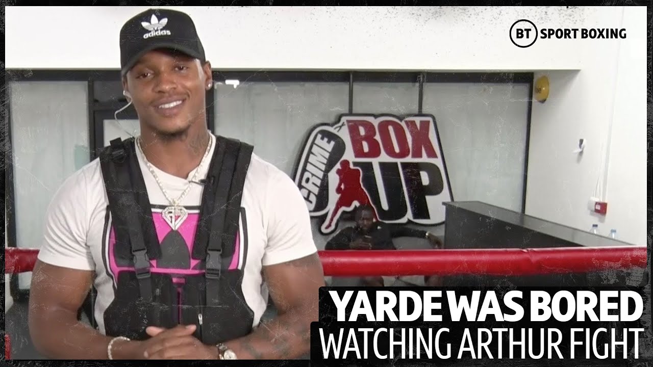Anthony Yarde mocks Lyndon Arthur by saying his fight was "boring" background