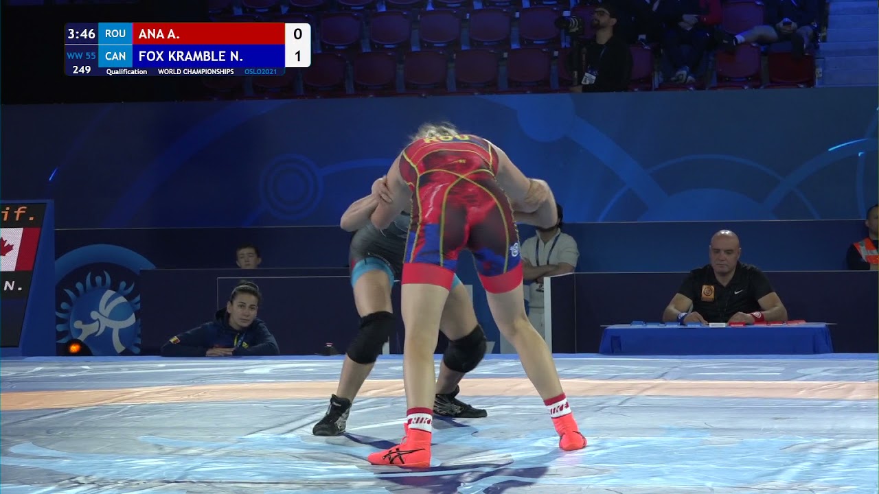 Qual. WW - 55 kg: A. ANA (ROU) v. N. FOX KRAMBLE (CAN) background