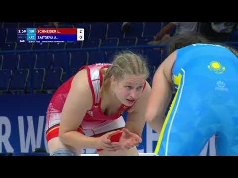 1/4 WW - 72 kg: L. SCHNEIDER (GER) v. A. ZAITSEVA (KAZ)