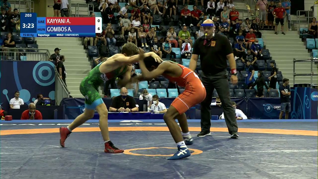 Repechage FS - 60 kg: A. KAYYANI (UAE) v. A. GOMBOS (HUN)