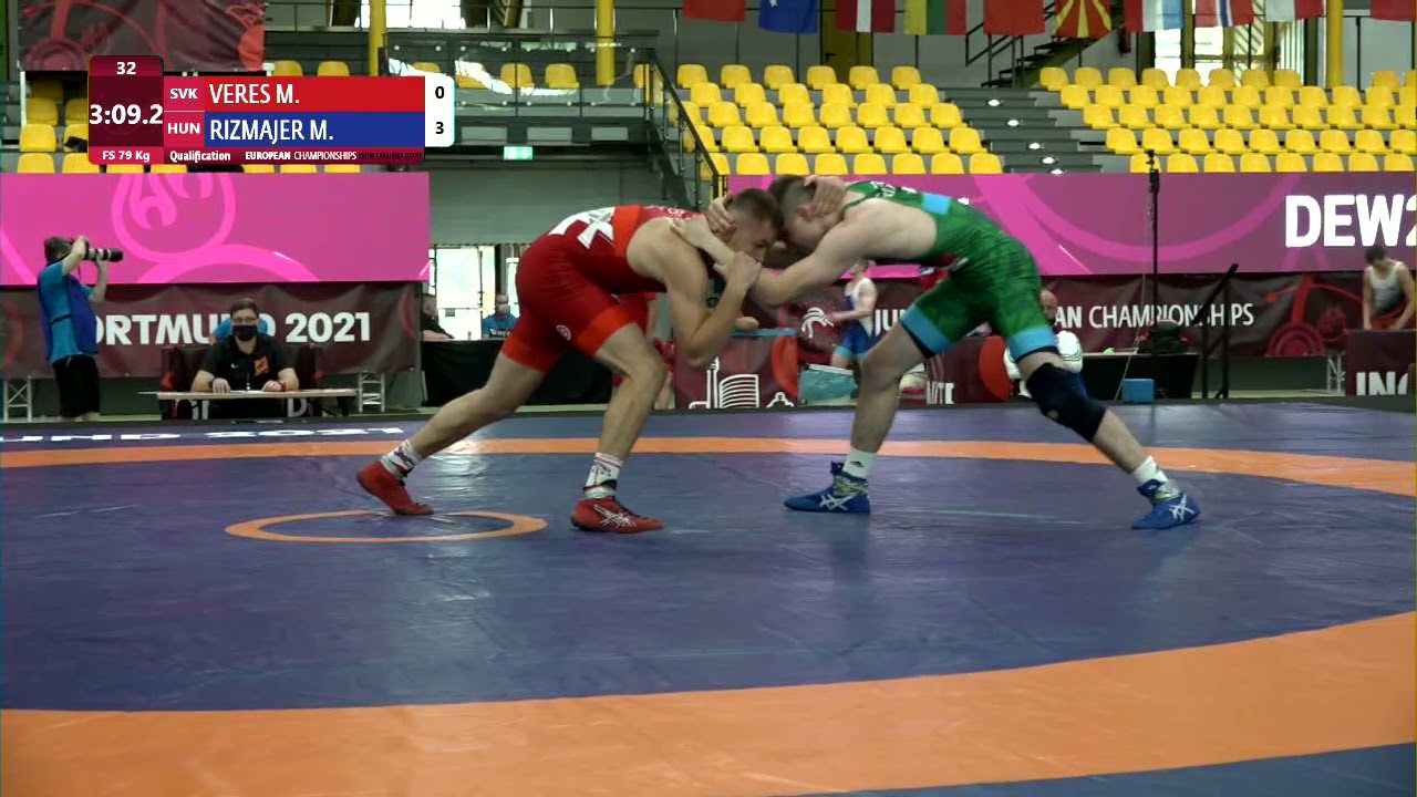Qual. FS - 79 kg: M. VERES (SVK) v. M. RIZMAJER (HUN) background