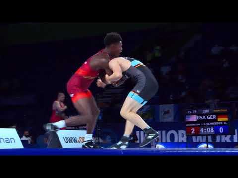 Repechage FS - 79 kg: D. WASHINGTON J (USA) v. R. SCHROEDER (GER) background