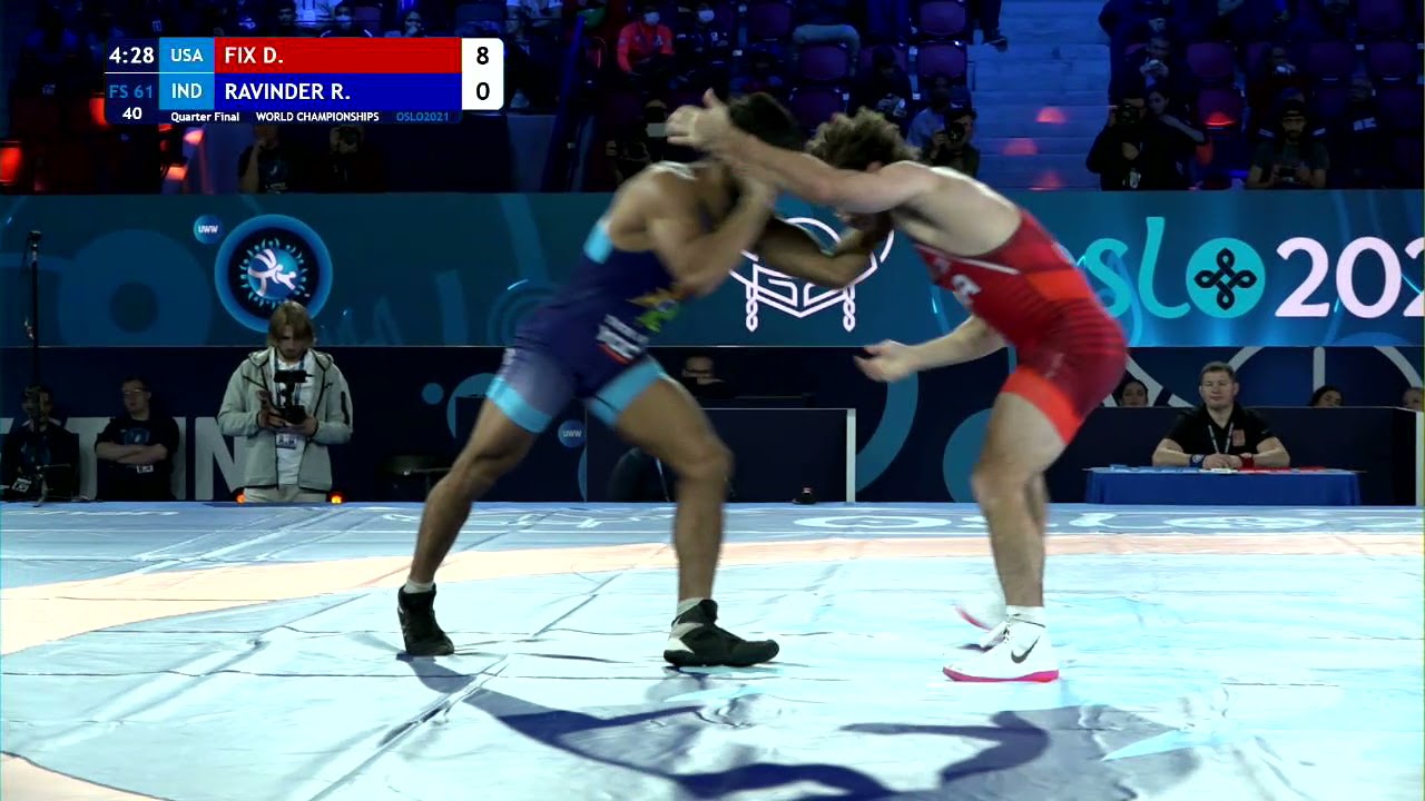 1/4 FS - 61 kg: D. FIX (USA) v. R. RAVINDER (IND) background