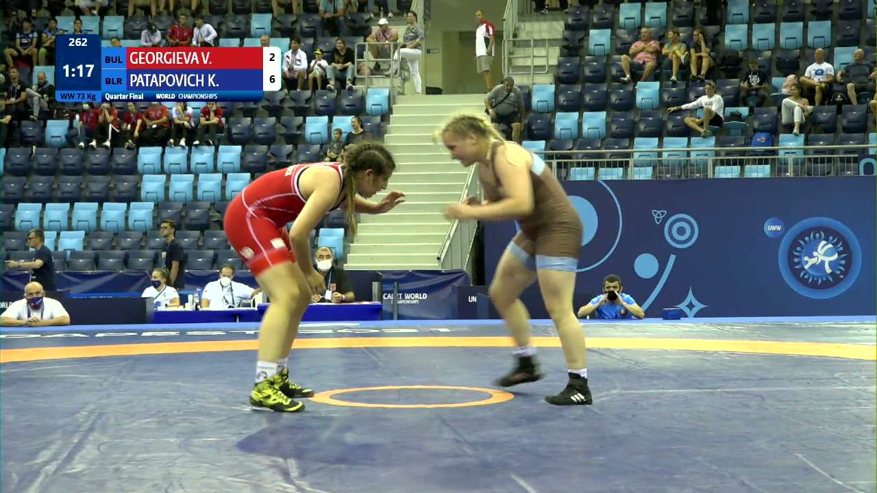 1/4 WW - 73 kg: V. GEORGIEVA (BUL) v. K. PATAPOVICH (BLR) background