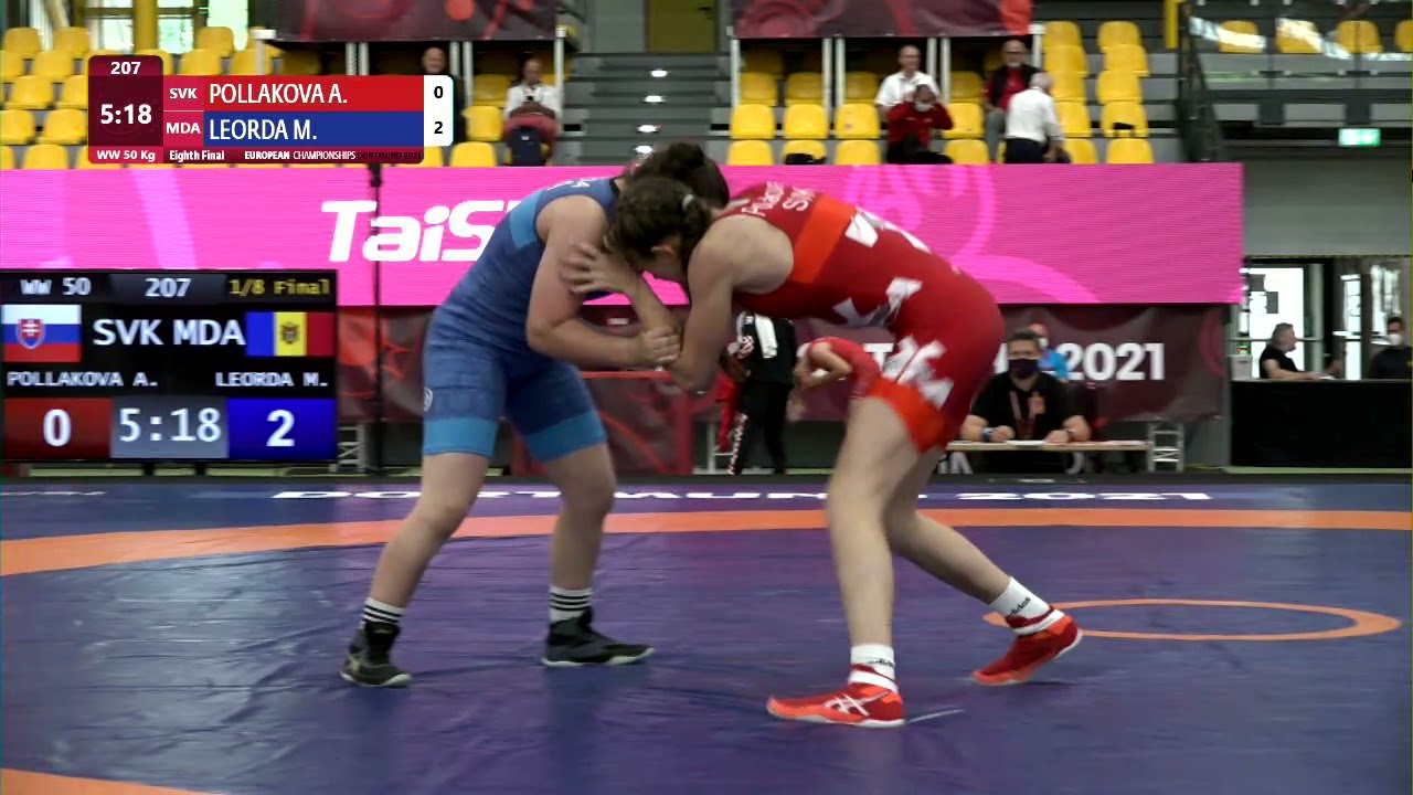 1/8 WW - 50 kg: A. POLLAKOVA (SVK) v. M. LEORDA (MDA) background