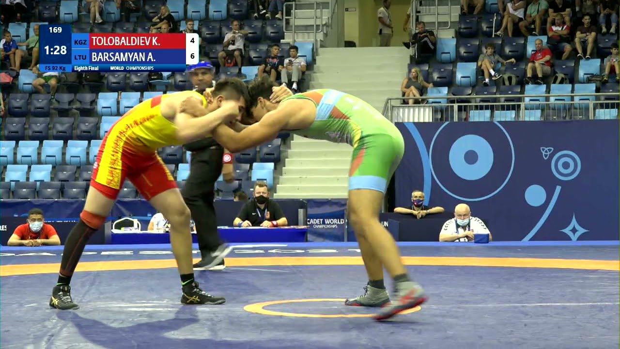 1/8 FS - 92 kg: K. TOLOBALDIEV (KGZ) v. A. BARSAMYAN (LTU)
