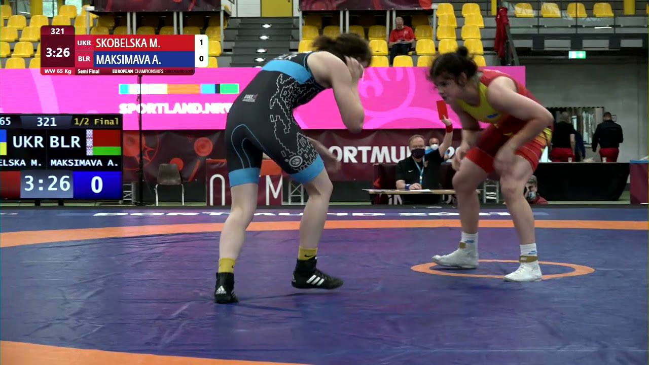 1/2 WW - 65 kg: M. SKOBELSKA (UKR) v. A. MAKSIMAVA (BLR) background