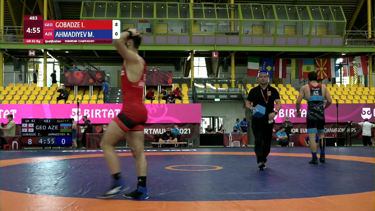 Qual. GR - 82 kg: I. GOBADZE (GEO) v. M. AHMADIYEV (AZE)