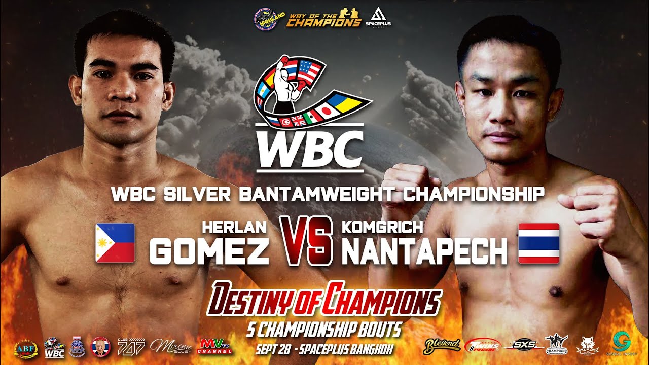 Herlan Gomez VS Komgrich Nantapech | WBC Asia Silver Bantamweight Championship | Sept 28, 2023