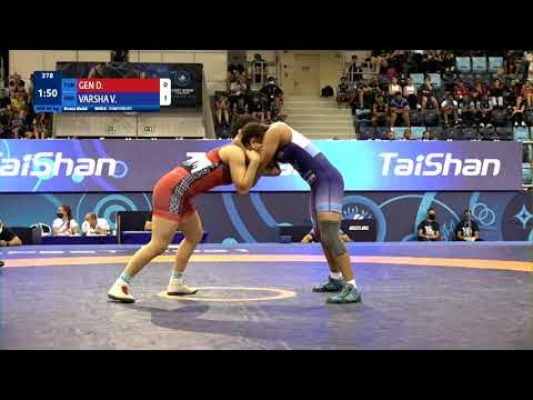 BRONZE WW - 65 kg: D. GEN (TUR) v. V. VARSHA (IND) background