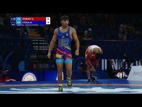 1/4 GR - 63 kg: A. ATABAEV (UZB) v. M. STOICA (ROU)