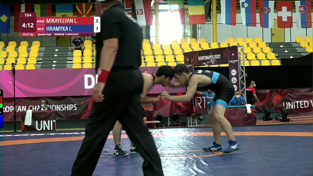 1/4 FS - 61 kg: L. MIKAYELYAN (ARM) v. I. HRAMYKA (BLR)