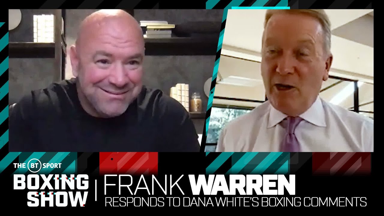 Frank Warren responds to Dana White's criticism of boxing's comeback and praises Matchroom