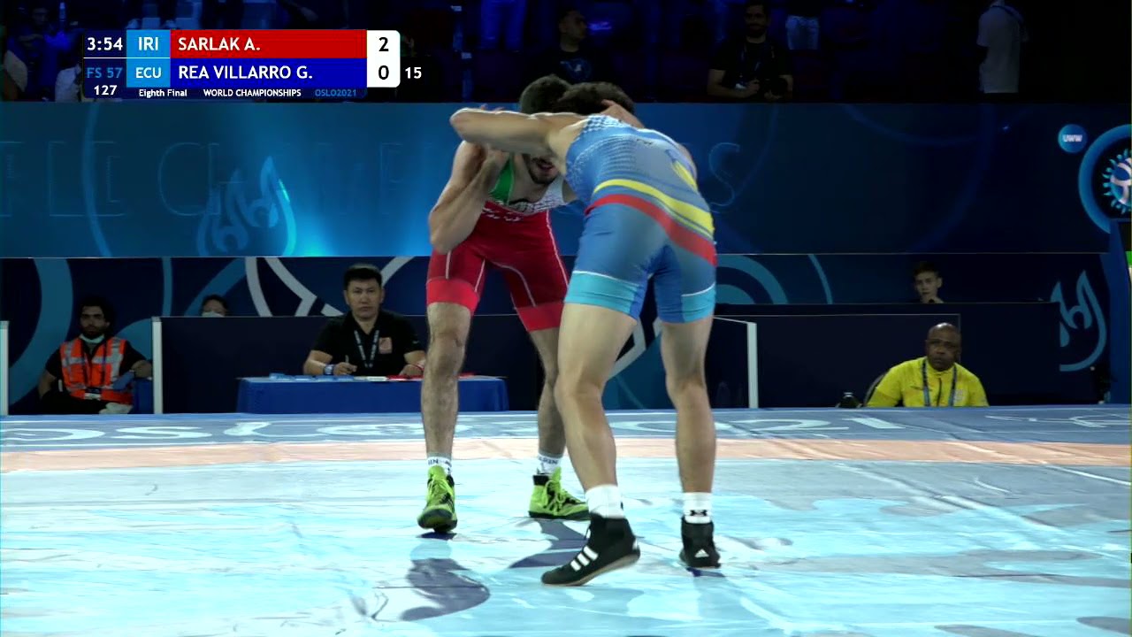 1/8 FS - 57 kg: A. SARLAK (IRI) v. G. REA VILLARRO (ECU)