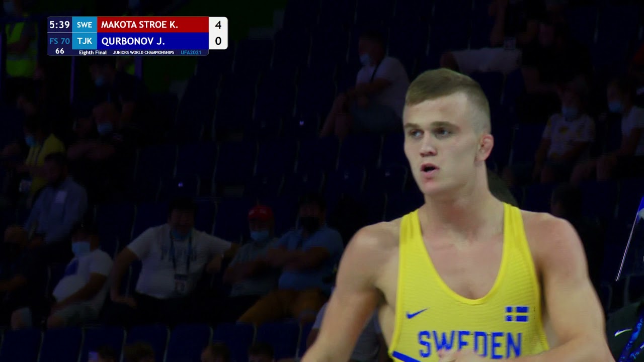 1/8 FS - 70 kg: K. MAKOTA STROE (SWE) v. J. QURBONOV (TJK) background