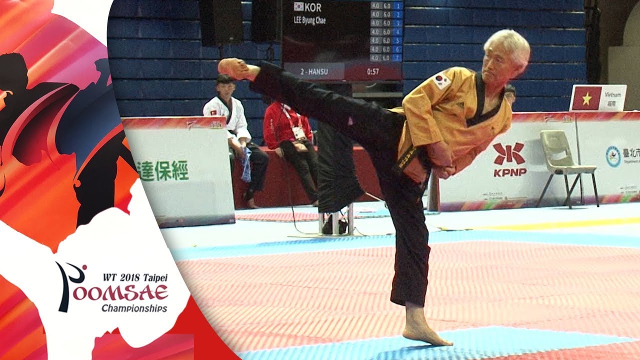 Recognized Poomsae Individual Male Over 65 Final, LEE Byung Chae(KOR) vs DUONG Chi(USA) background