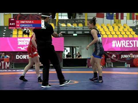 Repechage WW - 59 kg: H. DIMITROVA (BUL) v. S. ILYASOGLU (TUR) background