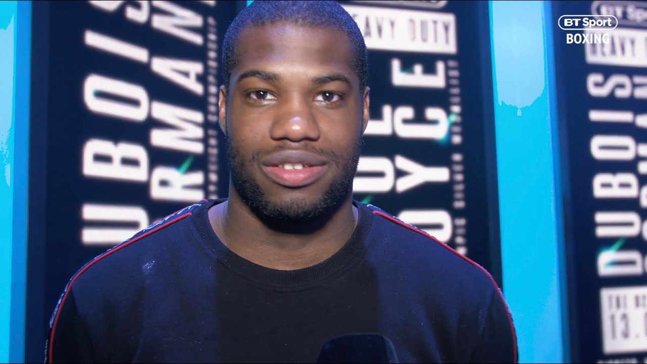"It will be a devastating KO." Daniel Dubois fires message down the camera to Nathan Gorman background