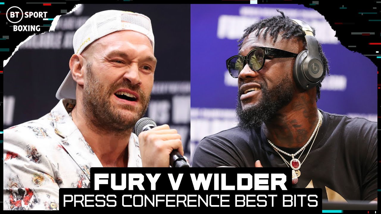 Fury back on the Mic, Wilder silent! Tyson Fury v Deontay Wilder 3 Press Conference highlights background