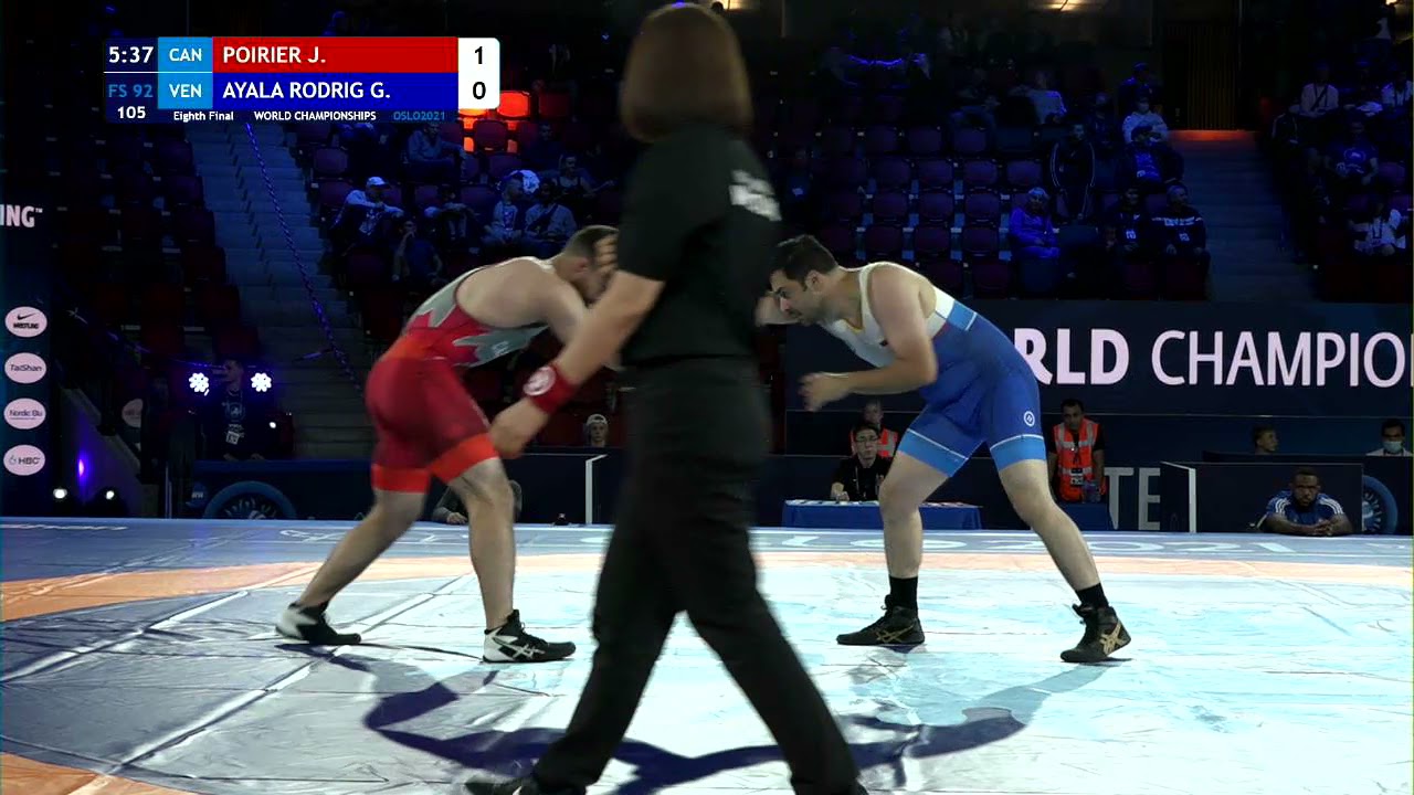 1/8 FS - 92 kg: J. POIRIER (CAN) v. G. AYALA RODRIG (VEN)