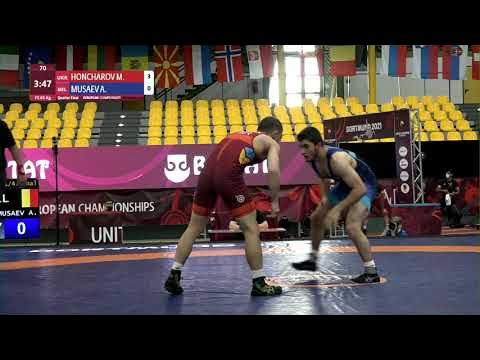 1/4 FS - 65 kg: M. HONCHAROV (UKR) v. A. MUSAEV (BEL)