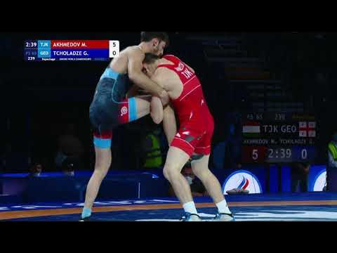 Repechage FS - 65 kg: M. AKHMEDOV (TJK) v. G. TCHOLADZE (GEO)