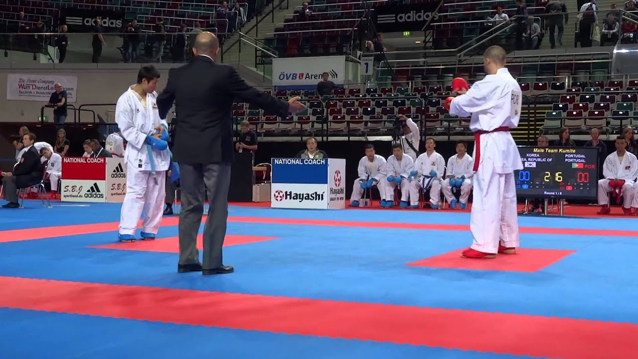 Team Portugal vs Team Korea Kumite - 2014 World Karate Championships | WORLD KARATE FEDERATION backdrop
