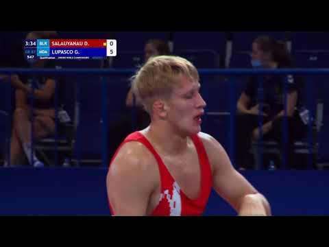 Qual. GR - 87 kg: D. SALAUYANAU (BLR) v. G. LUPASCO (MDA) background