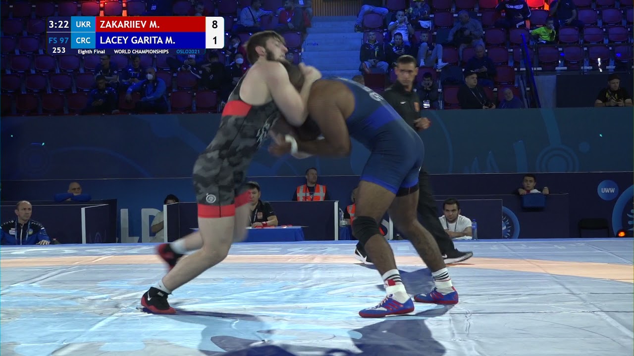 1/8 FS - 97 kg: M. ZAKARIIEV (UKR) v. M. LACEY GARITA (CRC)