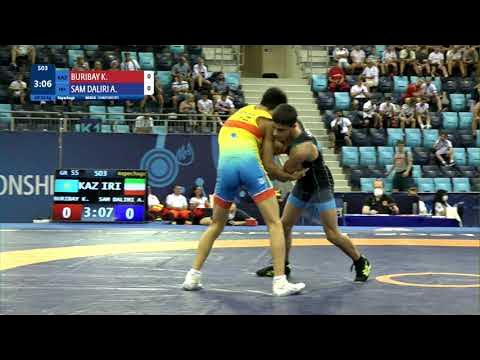 Repechage GR - 55 kg: K. BURIBAY (KAZ) v. A. SAM DALIRI (IRI)