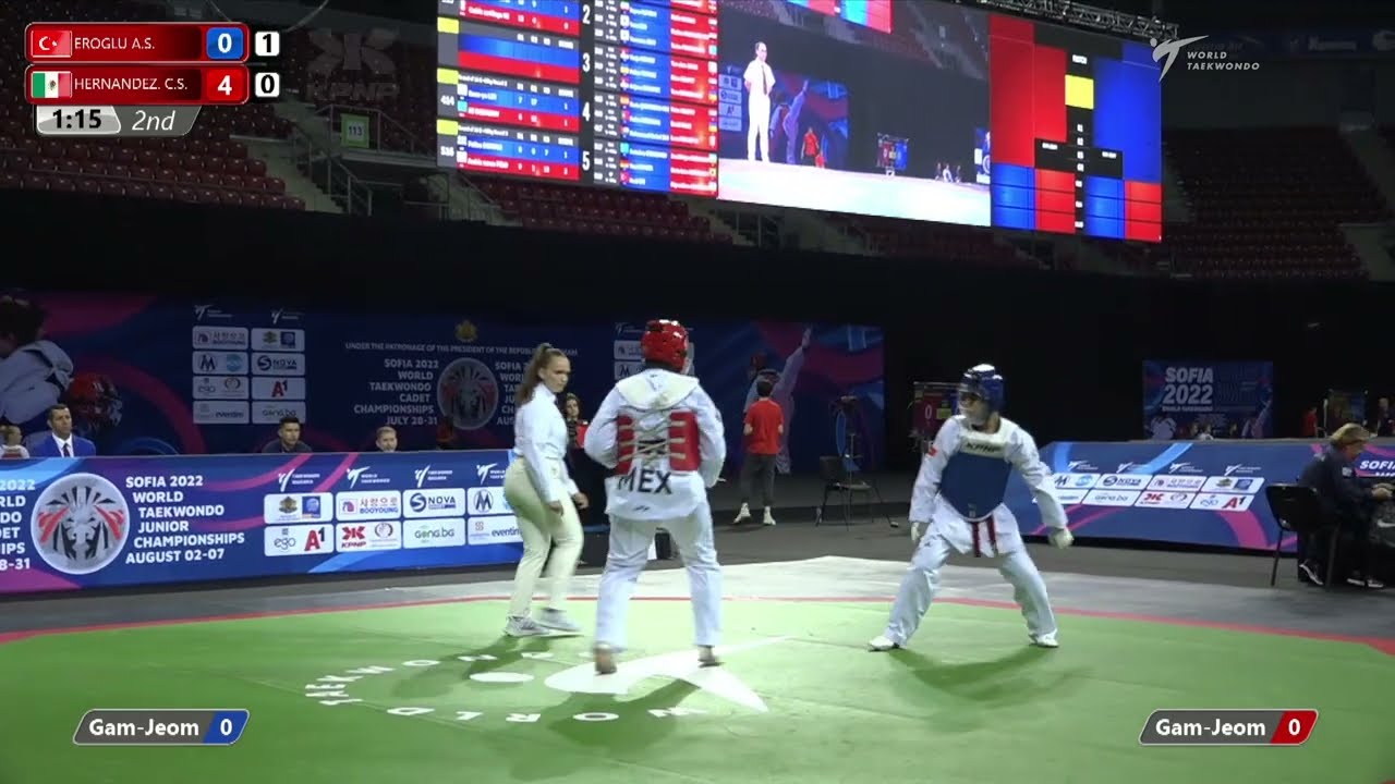 217 R16 Boys +65kg TUR EROGLU Arda samet MEX HERNANDEZ CORDOVA