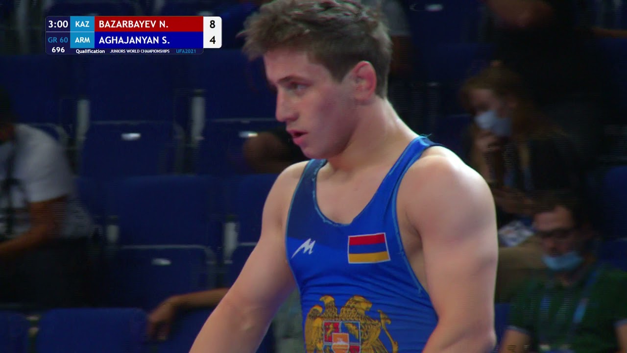 Qual. GR - 60 kg: N. BAZARBAYEV (KAZ) v. S. AGHAJANYAN (ARM) background