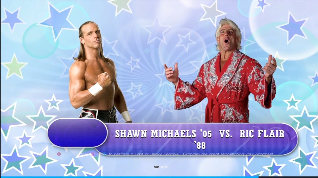 Shawn Michaels vs Ric Flair WrestleMania 24. WWE 2K22